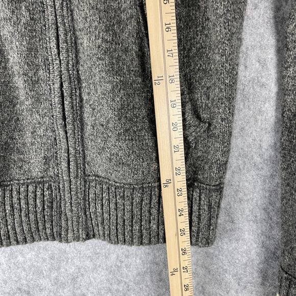 VTG Y2K Abercrombie Fitch Wool Cardigan Sweater Womens Medium Full Zip Varsity - Picture 7 of 13